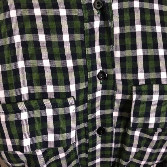 Zara Woman Green Plaid Check Button Front Dress - Picture 4 of 8